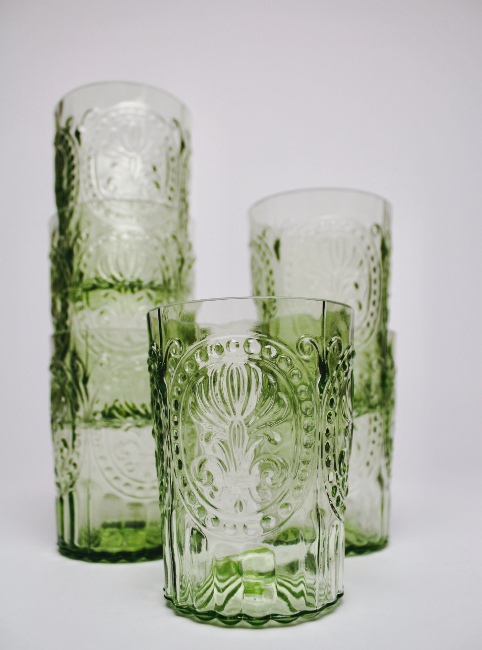 Floraison Glass Tumbler - Green