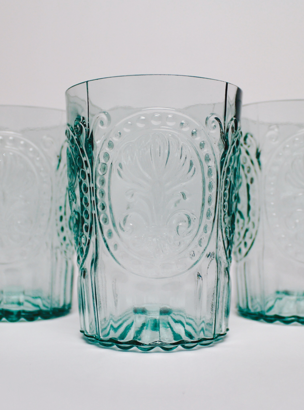 Floraison Glass Tumbler - Blue