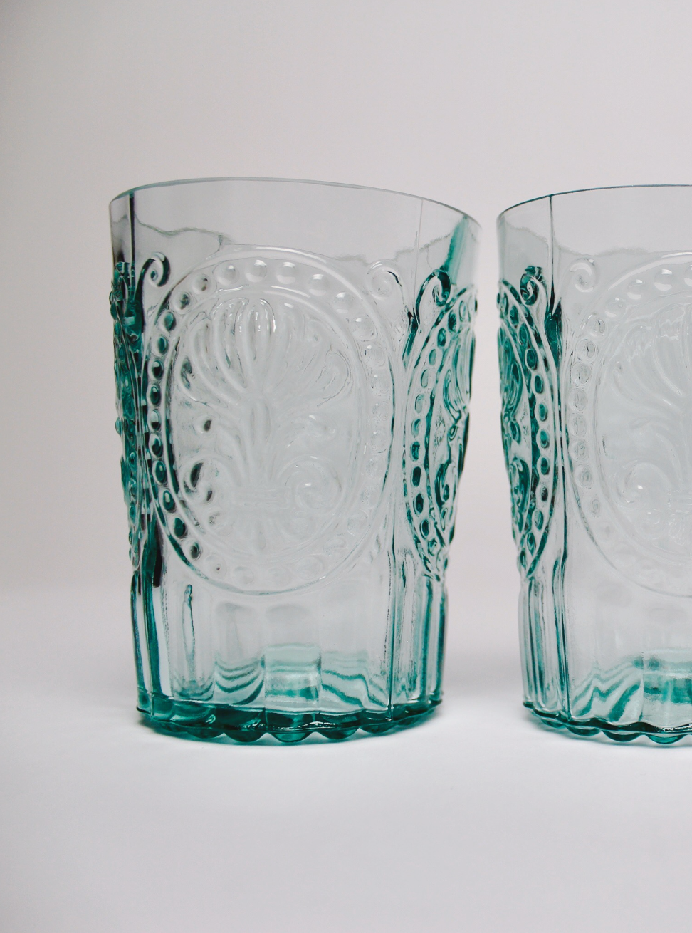 Floraison Glass Tumbler - Blue