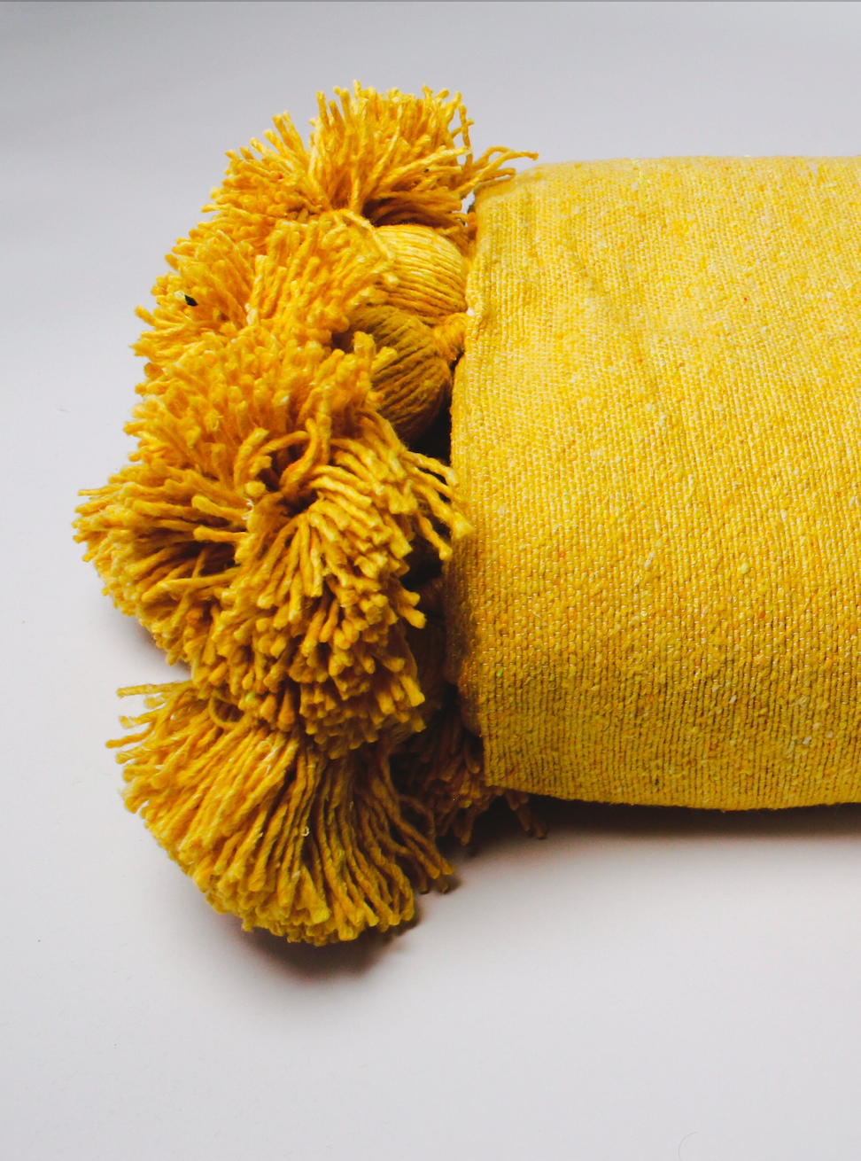 Pom Blanket - Mustard