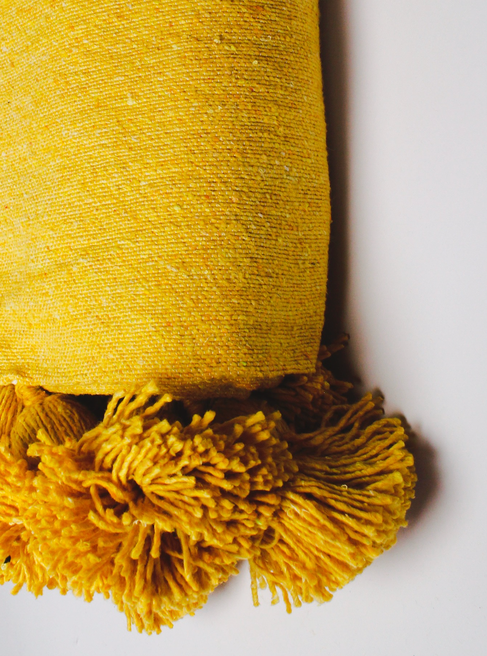 Pom Blanket - Mustard