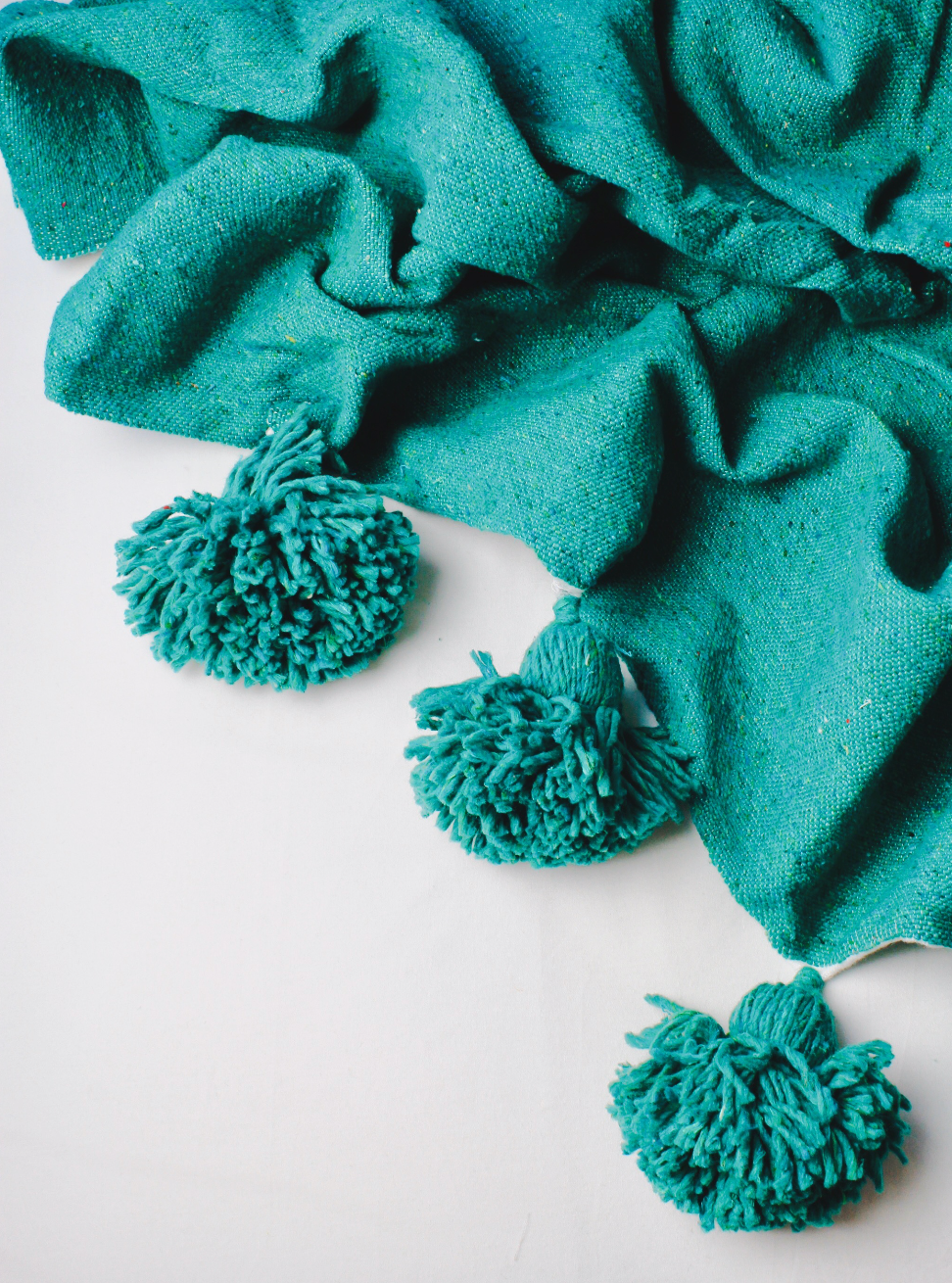 Pom Blanket - Emerald